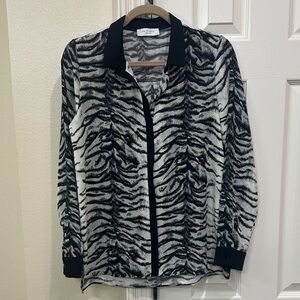 Lola & Sophie Monochrome Animal Print Top